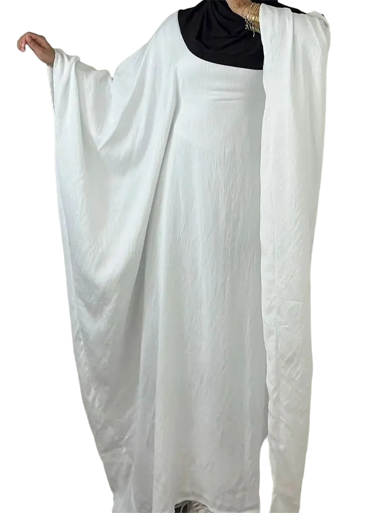 White Simple Sweet Abaya