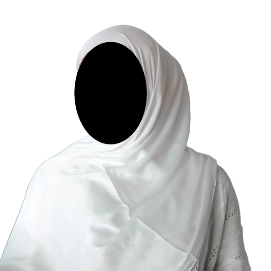 White Satin Hijab