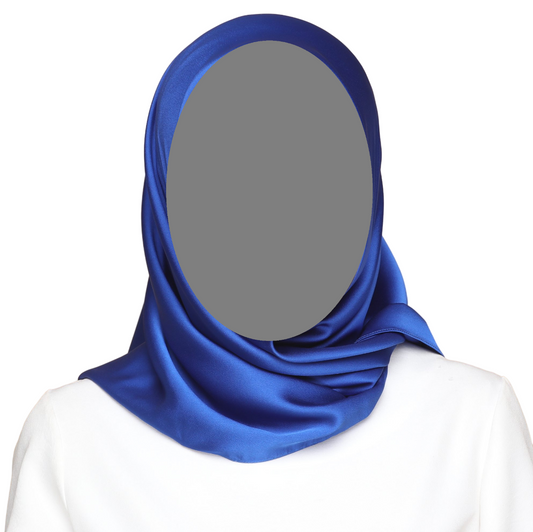 Blue Satin Hijab