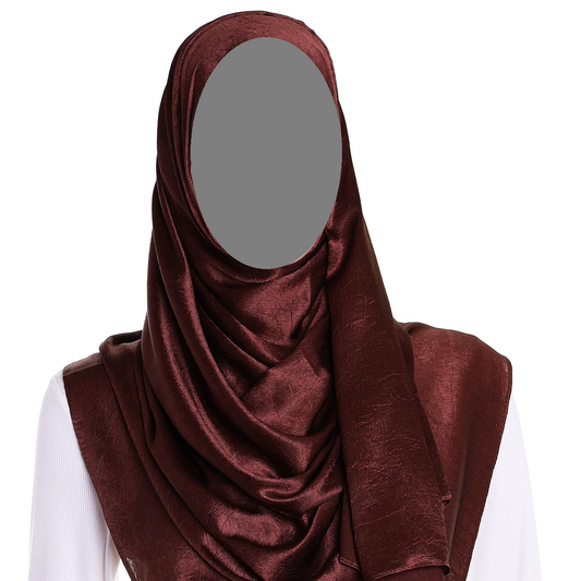 Brown Satin Hijab