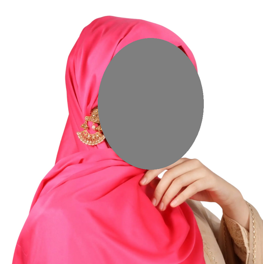 Lava Pink Satin Hijab