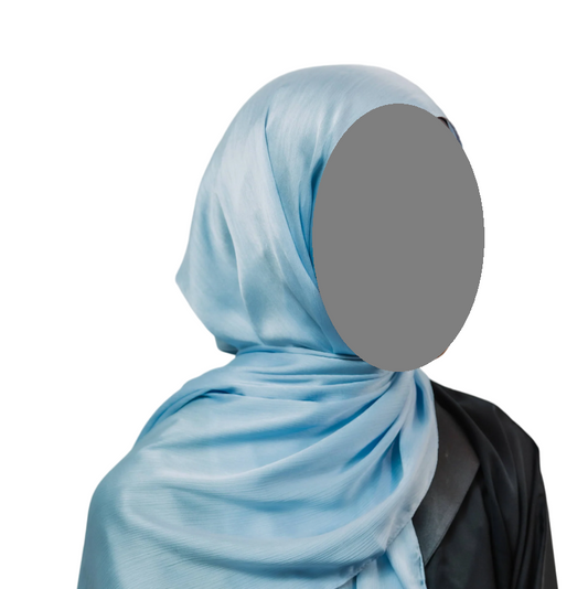 Sky Blue Satin Hijab