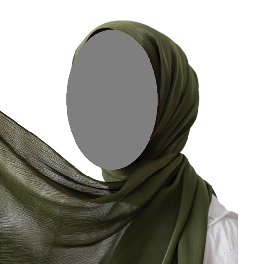 Camo Green Satin Hijab