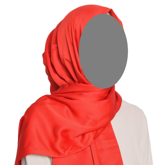 Red Satin Hijab