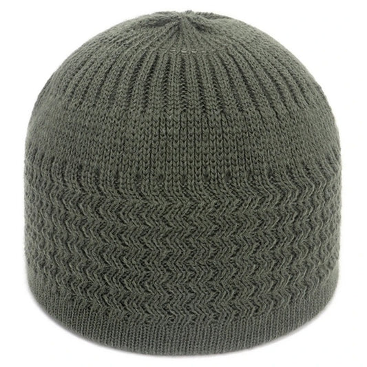 Military Green Crochet Skull Cap