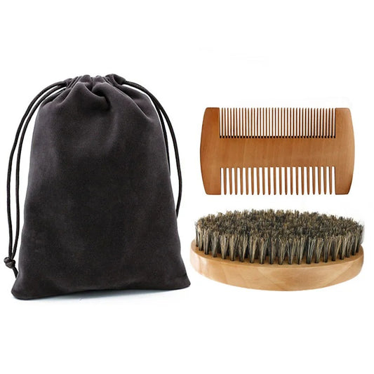 Wooden Brush and Comb Set